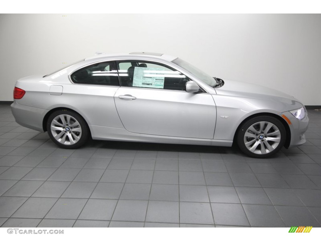2013 3 Series 328i Coupe - Titanium Silver Metallic / Black photo #2