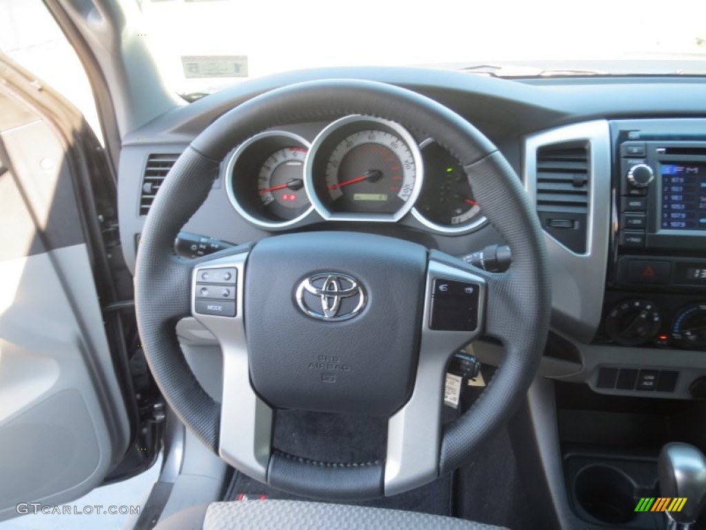 2013 Toyota Tacoma V6 TSS Prerunner Double Cab Graphite Steering Wheel Photo #76272896
