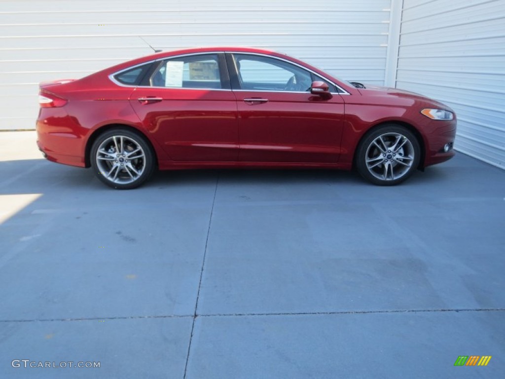 2013 Fusion Titanium - Ruby Red Metallic / Charcoal Black photo #2