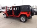 2013 Rock Lobster Red Jeep Wrangler Unlimited Sahara 4x4  photo #9