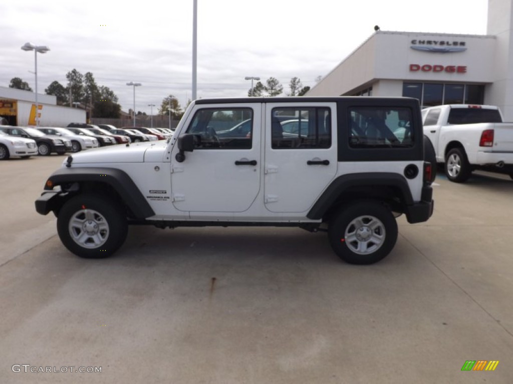 Bright White 2013 Jeep Wrangler Unlimited Sport 4x4 Right Hand Drive Exterior Photo #76274153