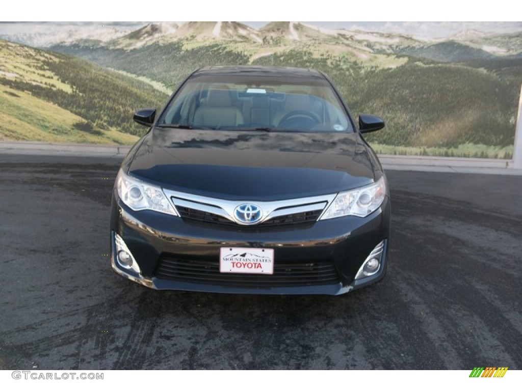 2013 Camry Hybrid XLE - Cosmic Gray Metallic / Ivory photo #3