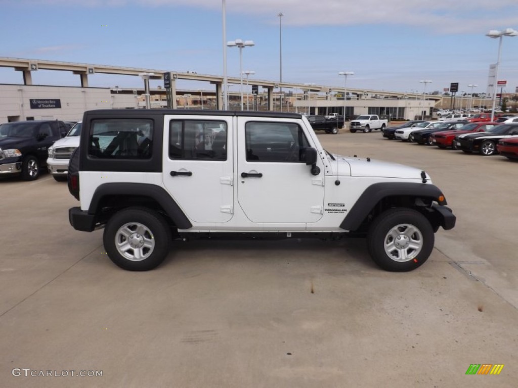 Bright White 2013 Jeep Wrangler Unlimited Sport 4x4 Right Hand Drive Exterior Photo #76274206