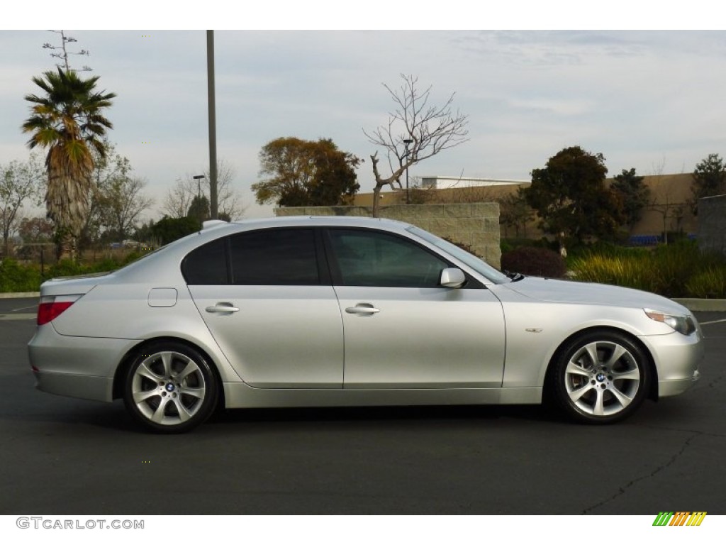 Titanium Silver Metallic 2004 BMW 5 Series 545i Sedan Exterior Photo #76274260