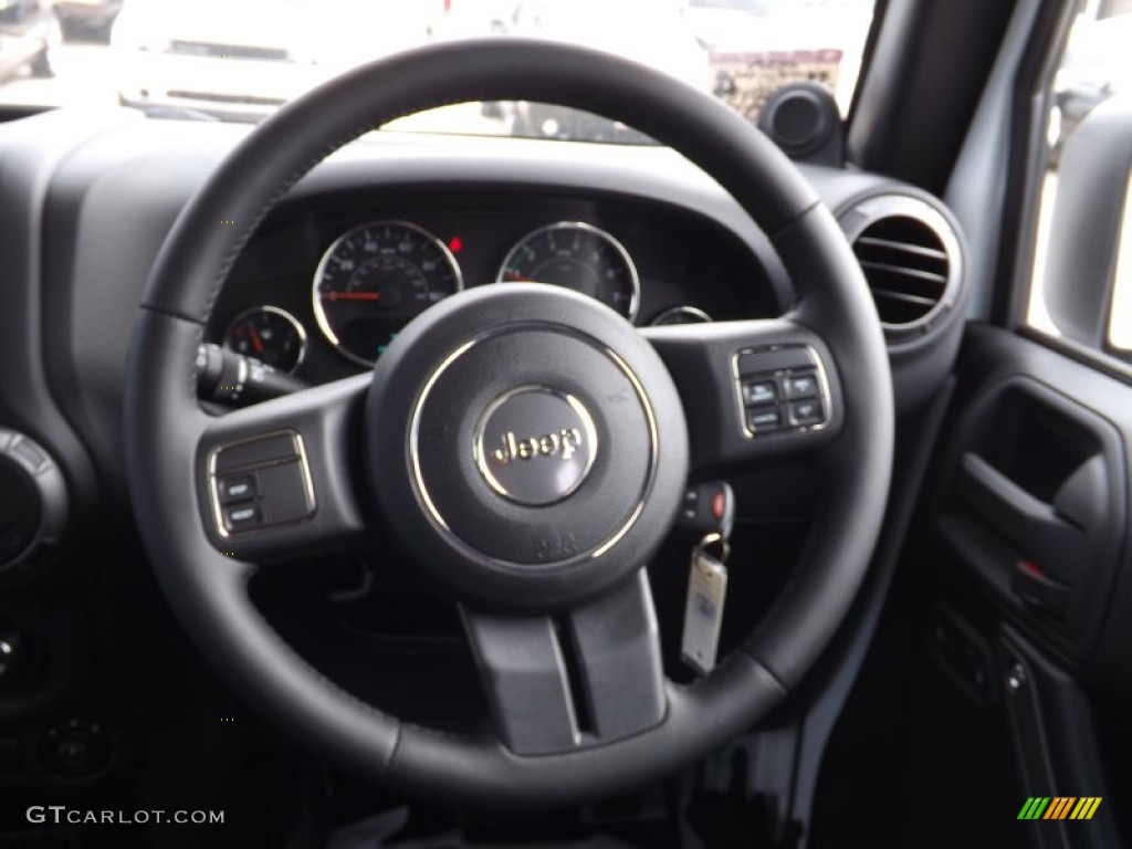 2013 Jeep Wrangler Unlimited Sport 4x4 Right Hand Drive Black Steering Wheel Photo #76274318