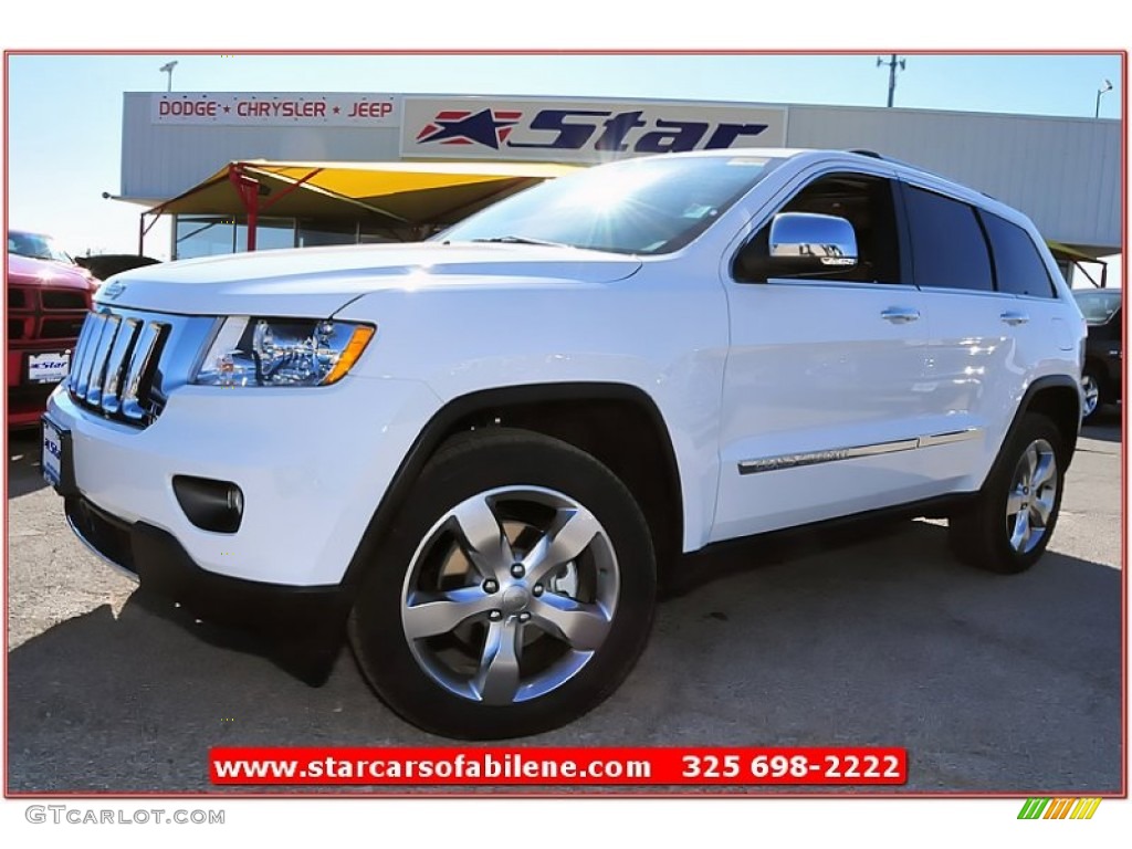 2013 Grand Cherokee Overland - Bright White / New Saddle/Black photo #1