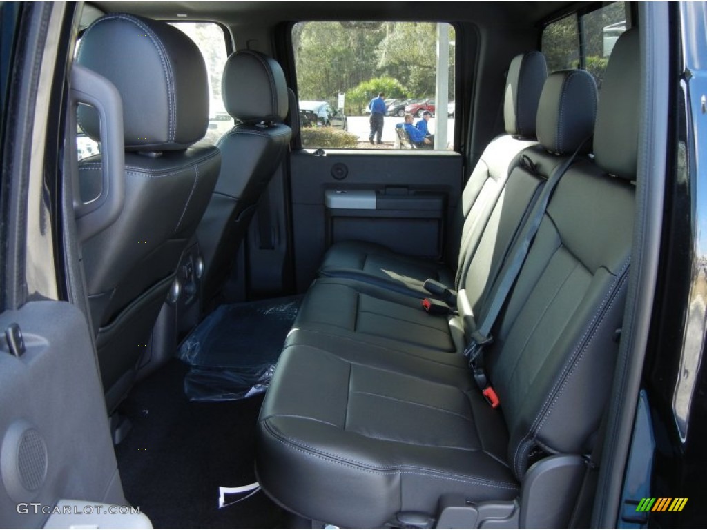 Black Interior 2013 Ford F450 Super Duty Lariat Crew Cab 4x4 Photo #76276730