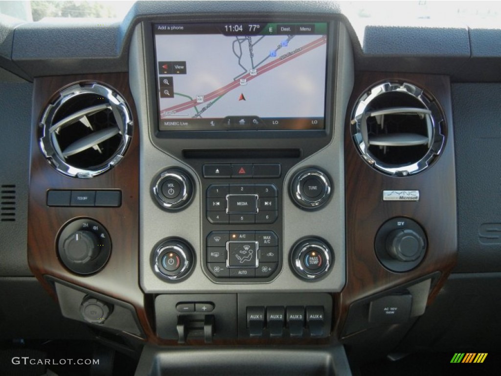 2013 Ford F450 Super Duty Lariat Crew Cab 4x4 Controls Photo #76276745