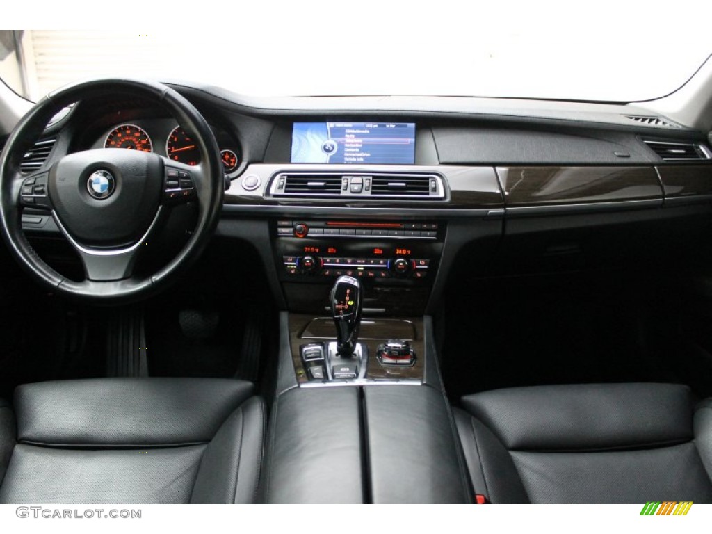 2009 BMW 7 Series 750Li Sedan Black Nappa Leather Dashboard Photo #76276877