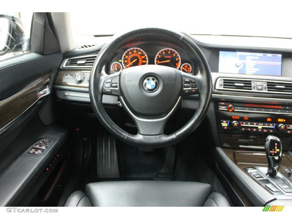 2009 BMW 7 Series 750Li Sedan Black Nappa Leather Dashboard Photo #76276958