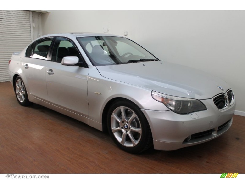 Titanium Silver Metallic 2004 BMW 5 Series 545i Sedan Exterior Photo #76277561