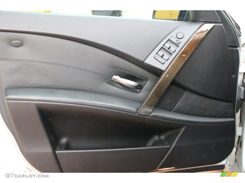 2004 BMW 5 Series 545i Sedan Black Door Panel Photo #76277624