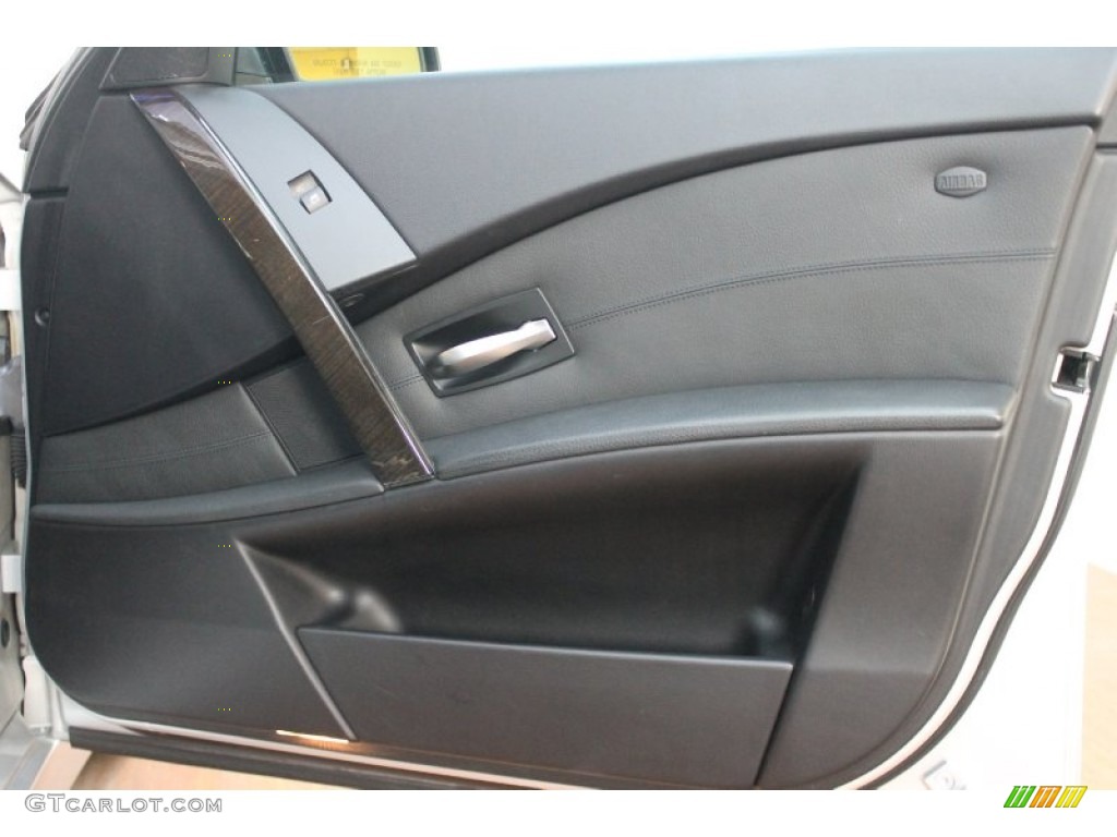 2004 BMW 5 Series 545i Sedan Black Door Panel Photo #76277627