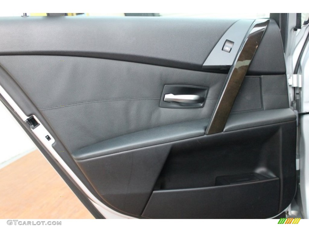 2004 BMW 5 Series 545i Sedan Black Door Panel Photo #76277630
