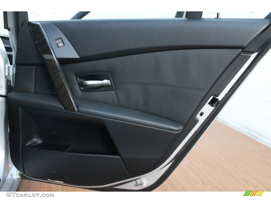 2004 BMW 5 Series 545i Sedan Black Door Panel Photo #76277633