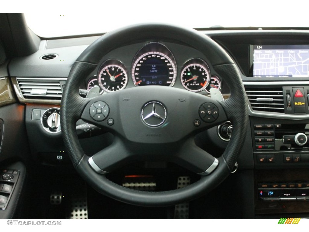 2010 Mercedes-Benz E 63 AMG Sedan Black Steering Wheel Photo #76277879