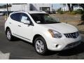 Pearl White 2013 Nissan Rogue SV Exterior