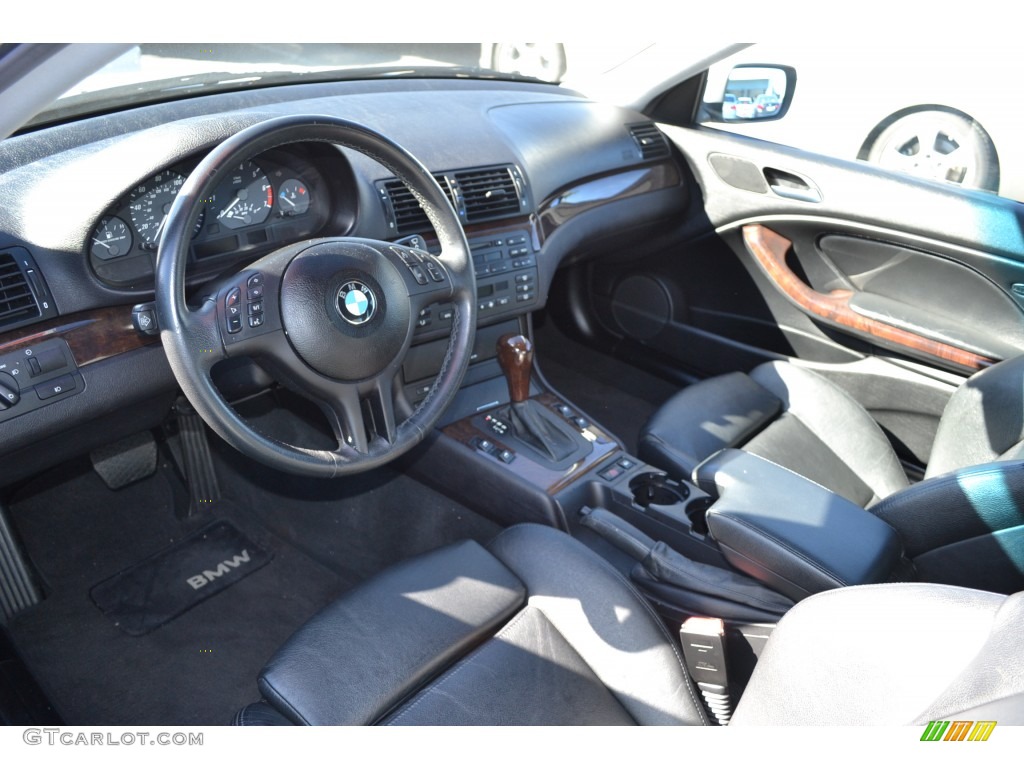 Black Interior 2003 BMW 3 Series 325i Coupe Photo #76279904