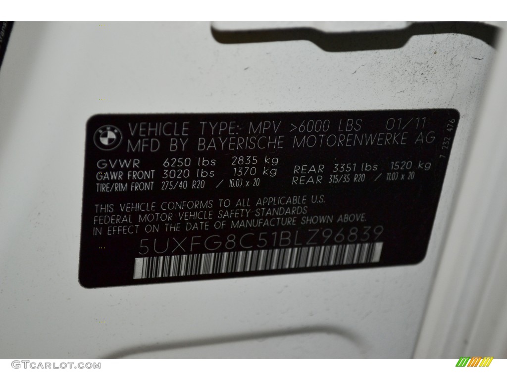 2011 X6 xDrive50i - Alpine White / Black photo #8