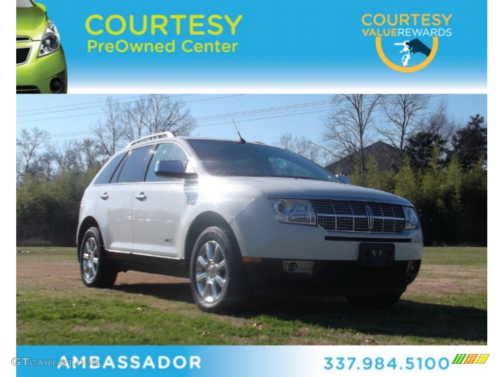 2009 MKX  - White Platinum Tri Coat / Medium Light Stone photo #1