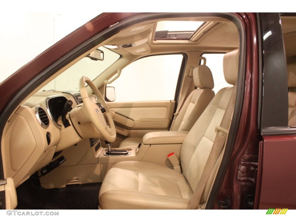 2007 Explorer Sport Trac Limited 4x4 - Dark Cherry Metallic / Camel photo #6