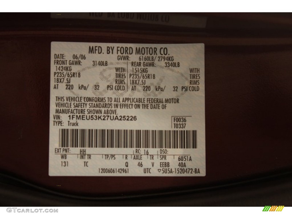 2007 Explorer Sport Trac Limited 4x4 - Dark Cherry Metallic / Camel photo #26