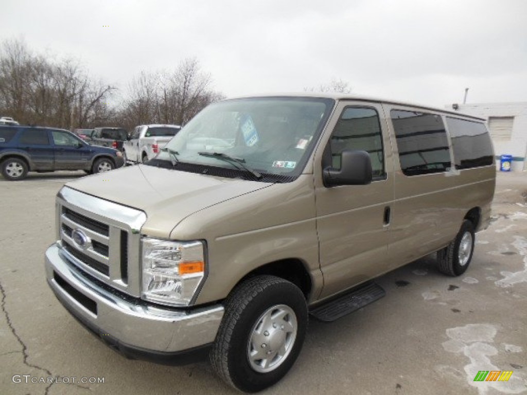Pueblo Gold Metallic 2012 Ford E Series Van E350 XLT Passenger Exterior Photo #76285243