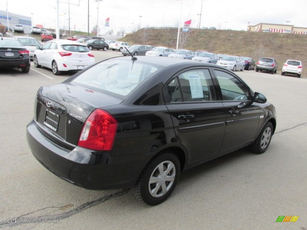Ebony Black 2007 Hyundai Accent GLS Sedan Exterior Photo #76285468