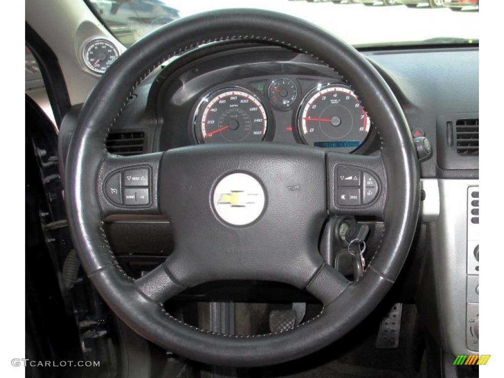 2005 Chevrolet Cobalt SS Supercharged Coupe Ebony Steering Wheel Photo #76287545