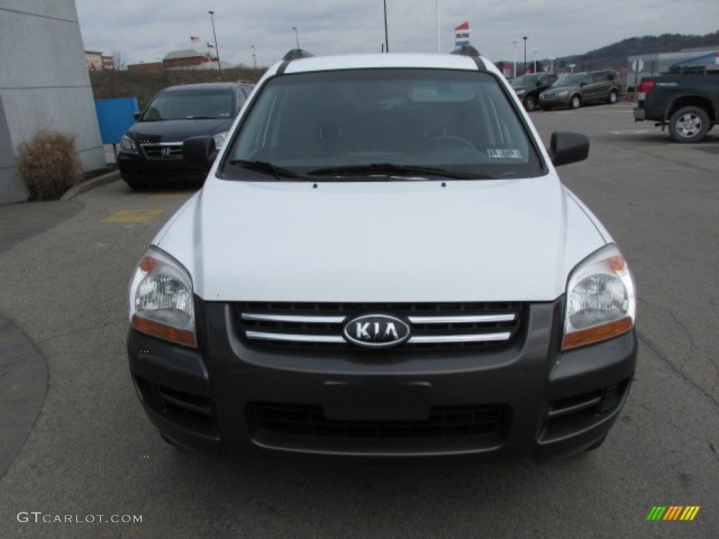 2006 Sportage EX V6 - Clear White / Black photo #9