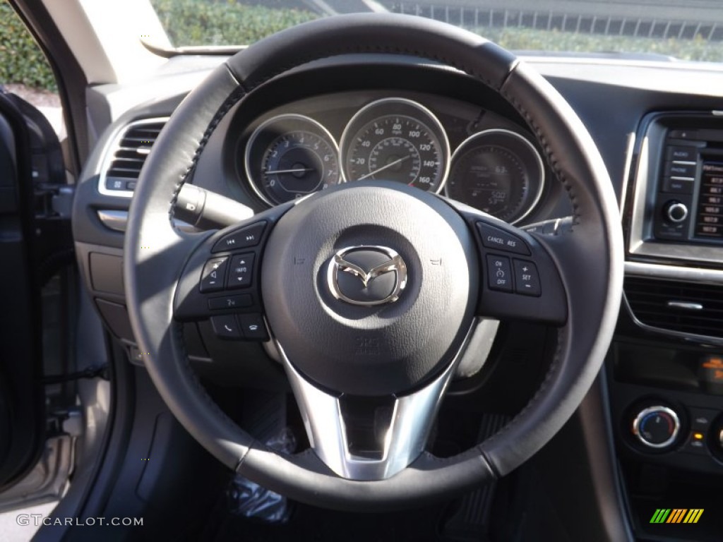 2014 Mazda MAZDA6 Sport Black Steering Wheel Photo #76290227