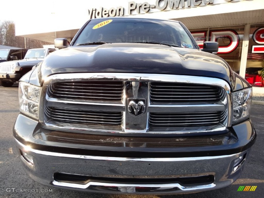 2010 Ram 1500 Big Horn Quad Cab 4x4 - Brilliant Black Crystal Pearl / Dark Slate/Medium Graystone photo #3