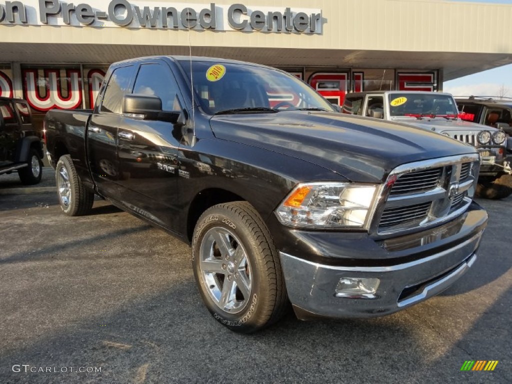 2010 Ram 1500 Big Horn Quad Cab 4x4 - Brilliant Black Crystal Pearl / Dark Slate/Medium Graystone photo #4