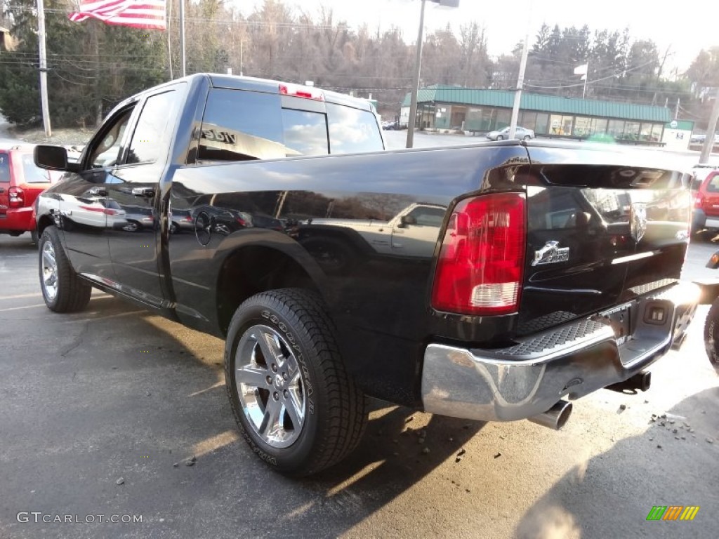 2010 Ram 1500 Big Horn Quad Cab 4x4 - Brilliant Black Crystal Pearl / Dark Slate/Medium Graystone photo #7