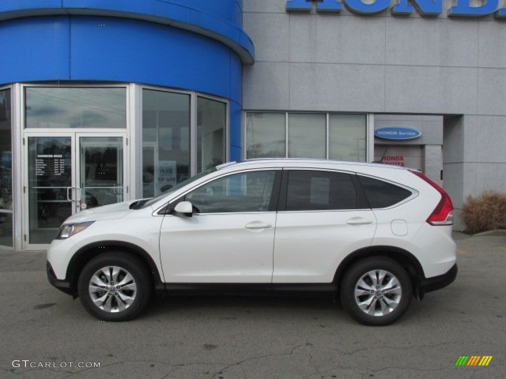 2012 CR-V EX-L 4WD - White Diamond Pearl / Beige photo #2