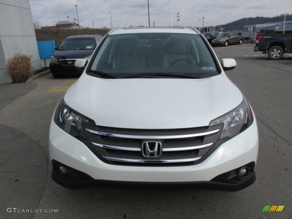 2012 CR-V EX-L 4WD - White Diamond Pearl / Beige photo #9