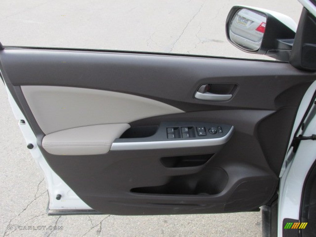 2012 CR-V EX-L 4WD - White Diamond Pearl / Beige photo #12