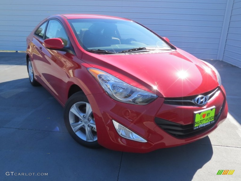 2013 Elantra Coupe GS - Volcanic Red / Gray photo #1