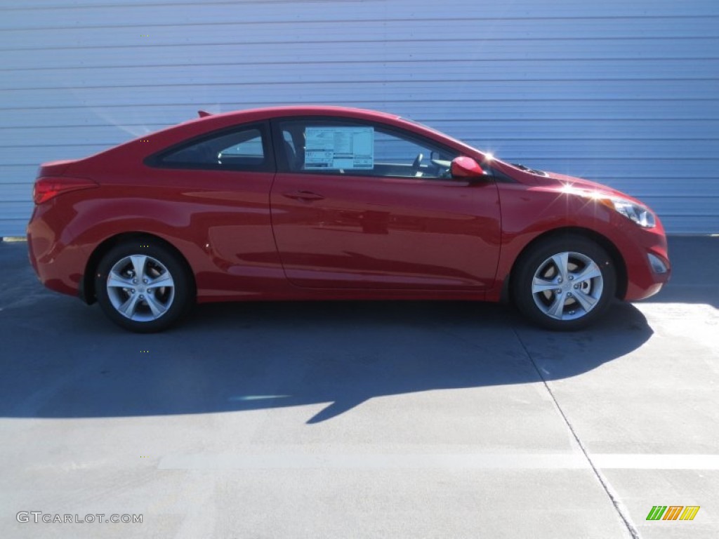 2013 Elantra Coupe GS - Volcanic Red / Gray photo #2