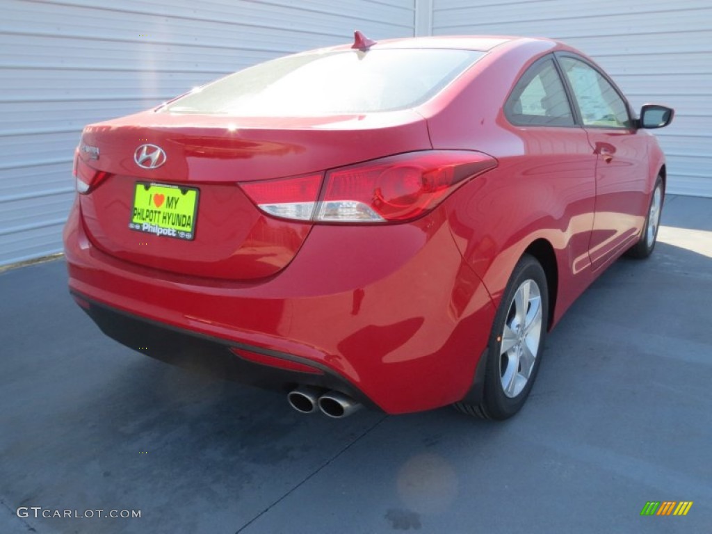 2013 Elantra Coupe GS - Volcanic Red / Gray photo #3
