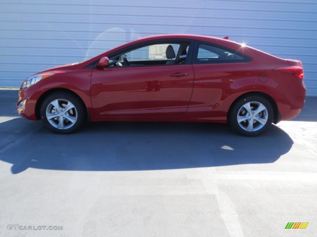 2013 Elantra Coupe GS - Volcanic Red / Gray photo #5
