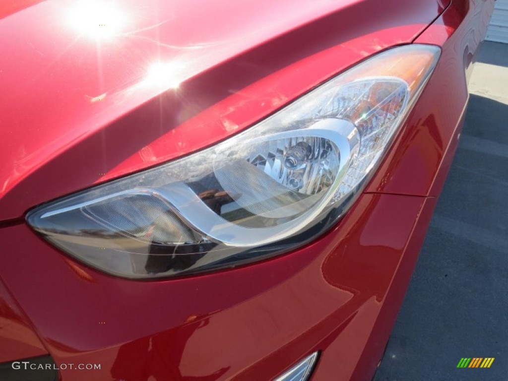 2013 Elantra Coupe GS - Volcanic Red / Gray photo #8