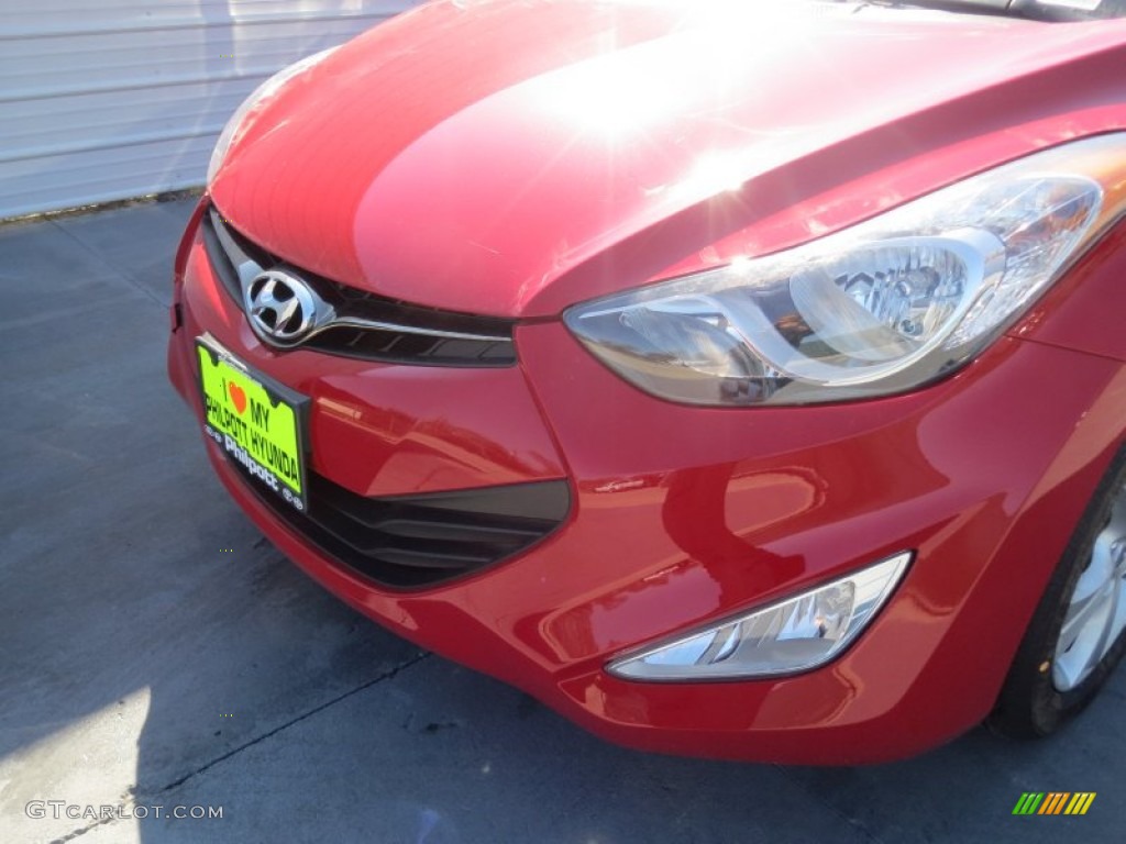 2013 Elantra Coupe GS - Volcanic Red / Gray photo #9