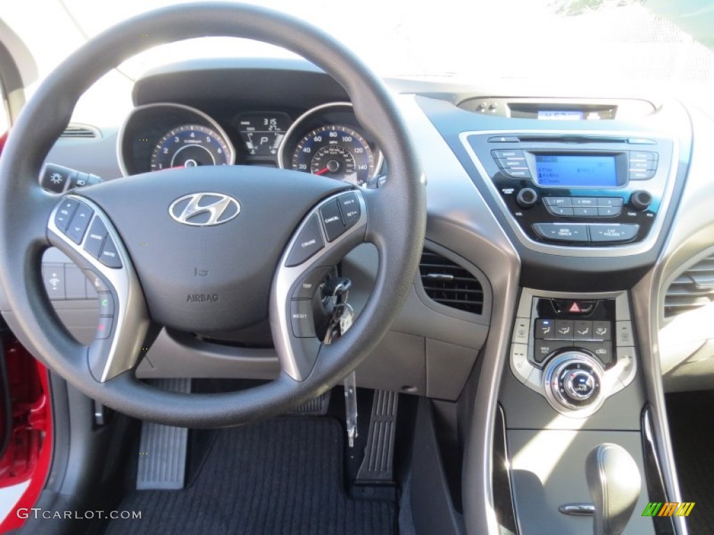 2013 Elantra Coupe GS - Volcanic Red / Gray photo #22