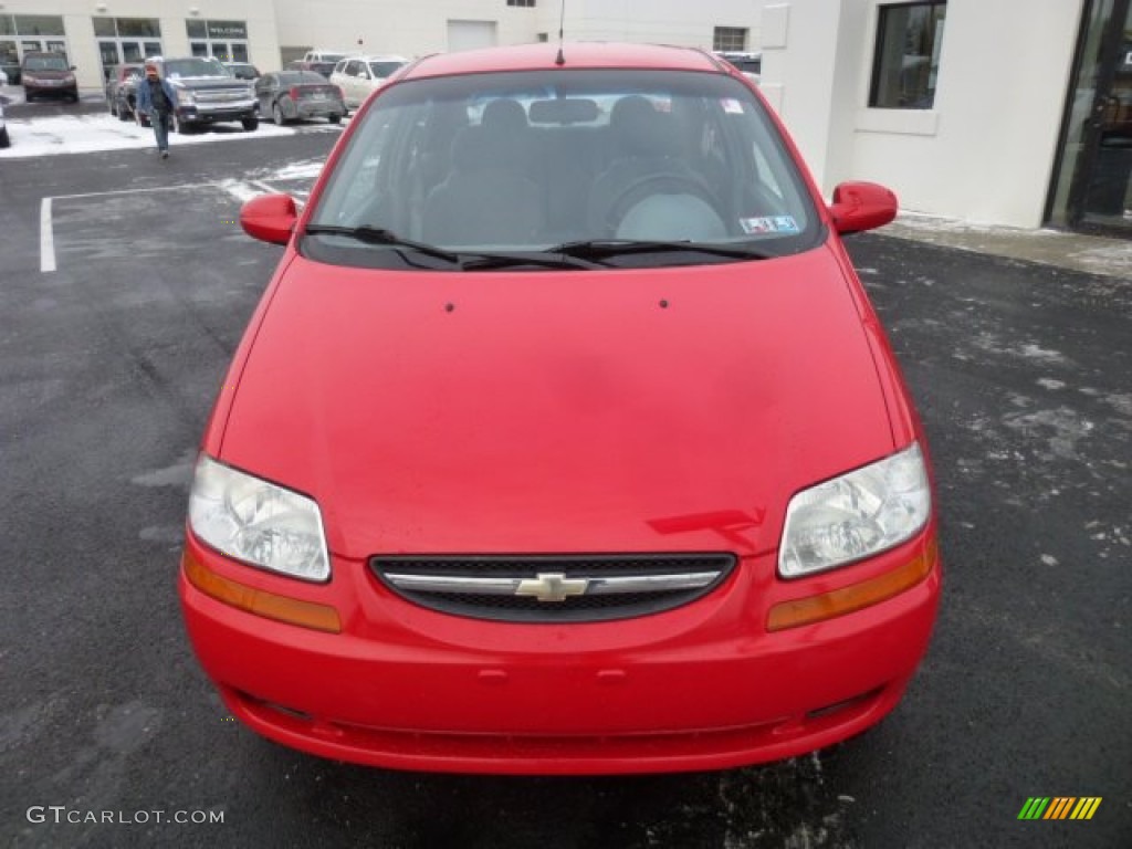 Victory Red 2005 Chevrolet Aveo LS Sedan Exterior Photo #76294276
