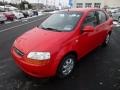 Victory Red 2005 Chevrolet Aveo LS Sedan Exterior