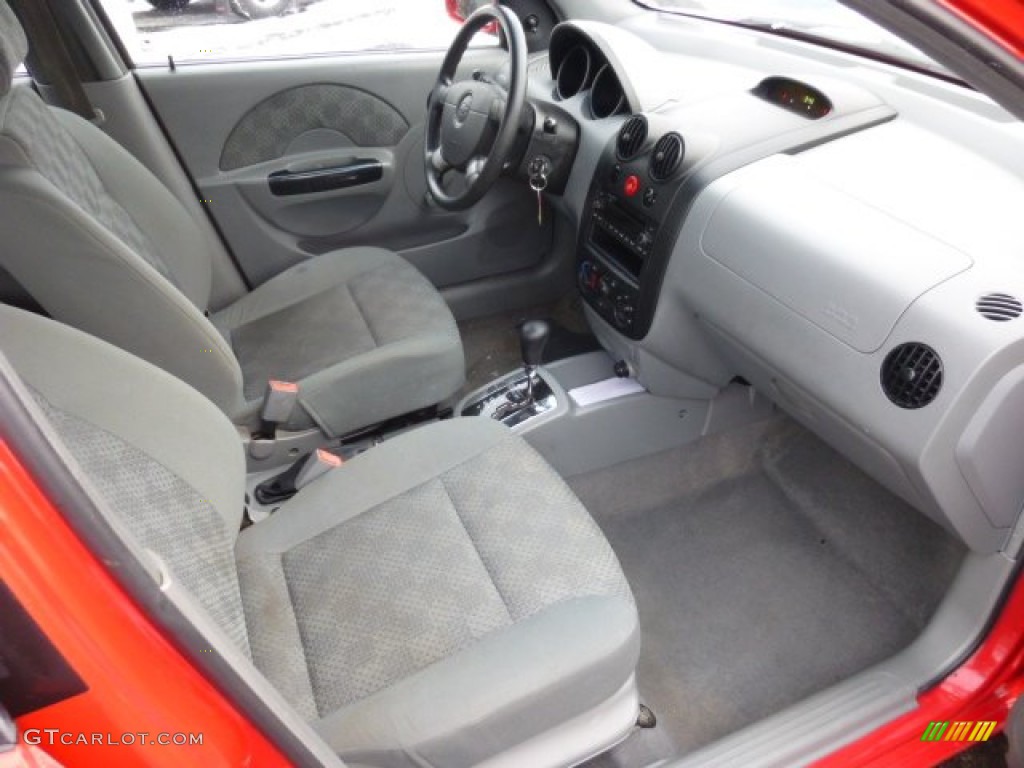 Gray Interior 2005 Chevrolet Aveo LS Sedan Photo #76294406