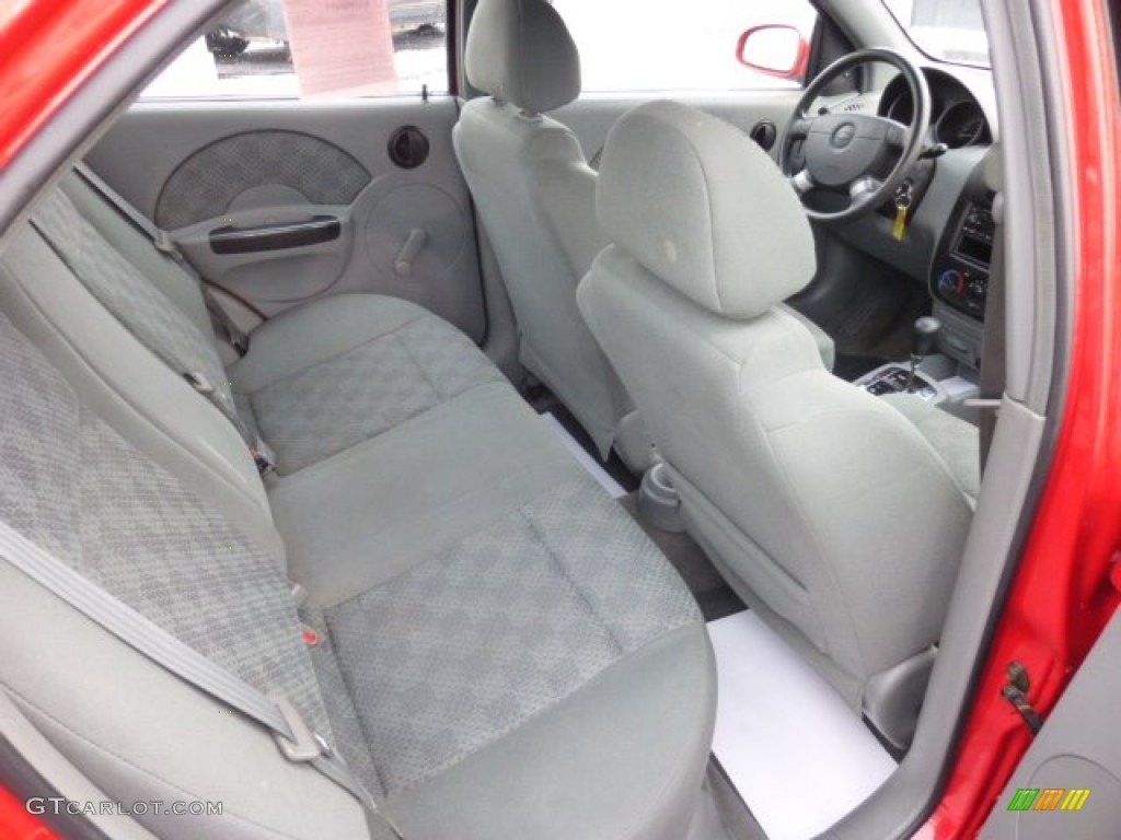 Gray Interior 2005 Chevrolet Aveo LS Sedan Photo #76294436