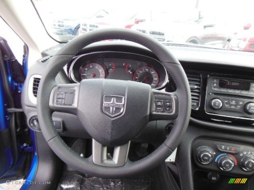 2013 Dodge Dart SXT Black Steering Wheel Photo #76294547