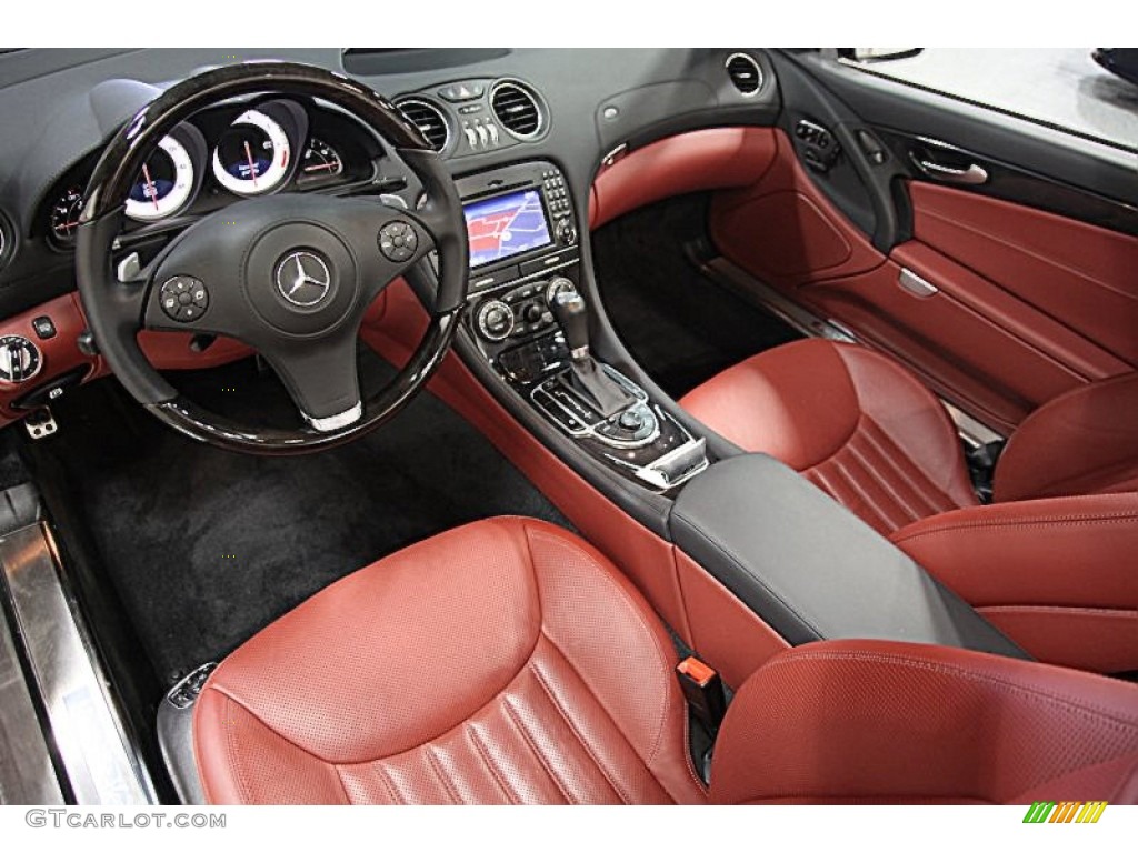 Red/Black Interior 2012 Mercedes-Benz SL 550 Roadster Photo #76294813